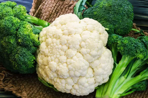 Broccoli and cauliflower