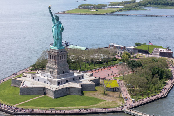 The Statue of Liberty - national monument and symbol of the United States
